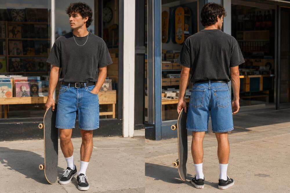VTG 90s Levis 550 Orange Tab Denim Shorts Mens 34 Made In USA Jorts Skater Y2K